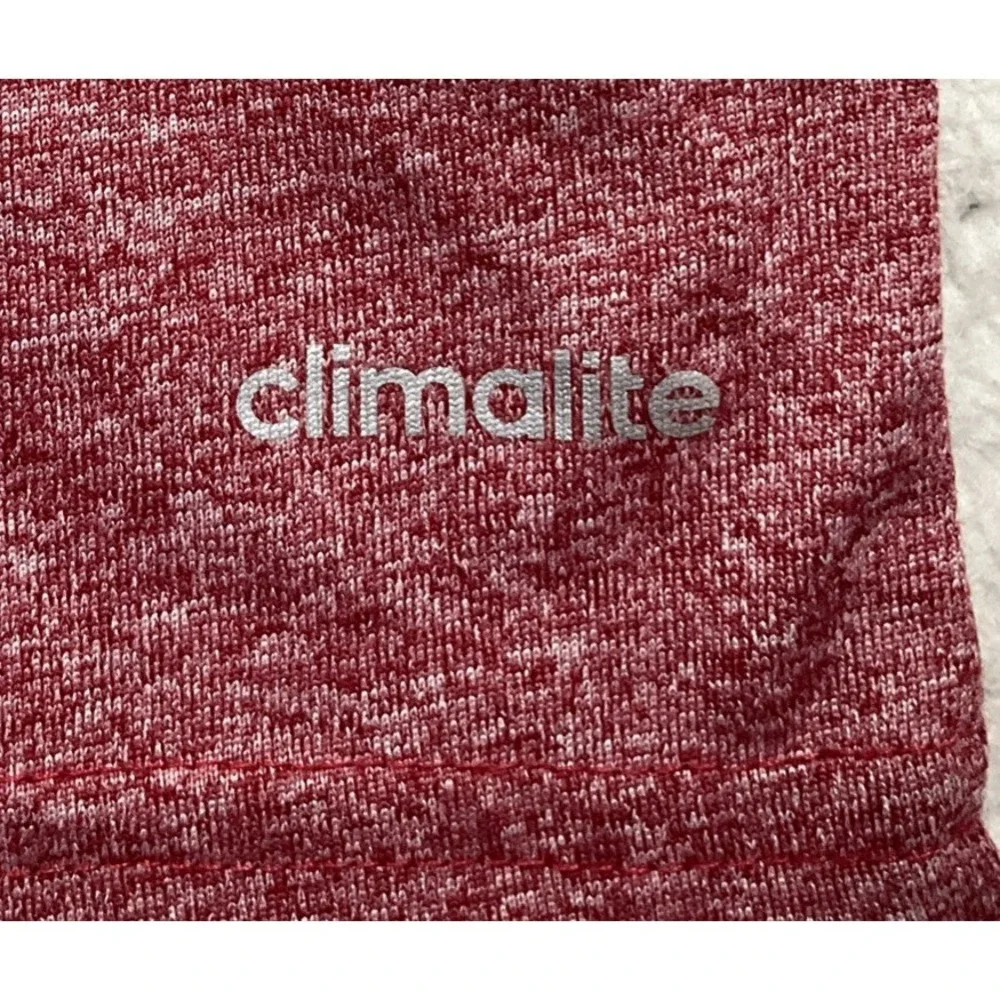 Adidas Climalite Mens Red Short Sleeve Outdoor Shirt Size XL